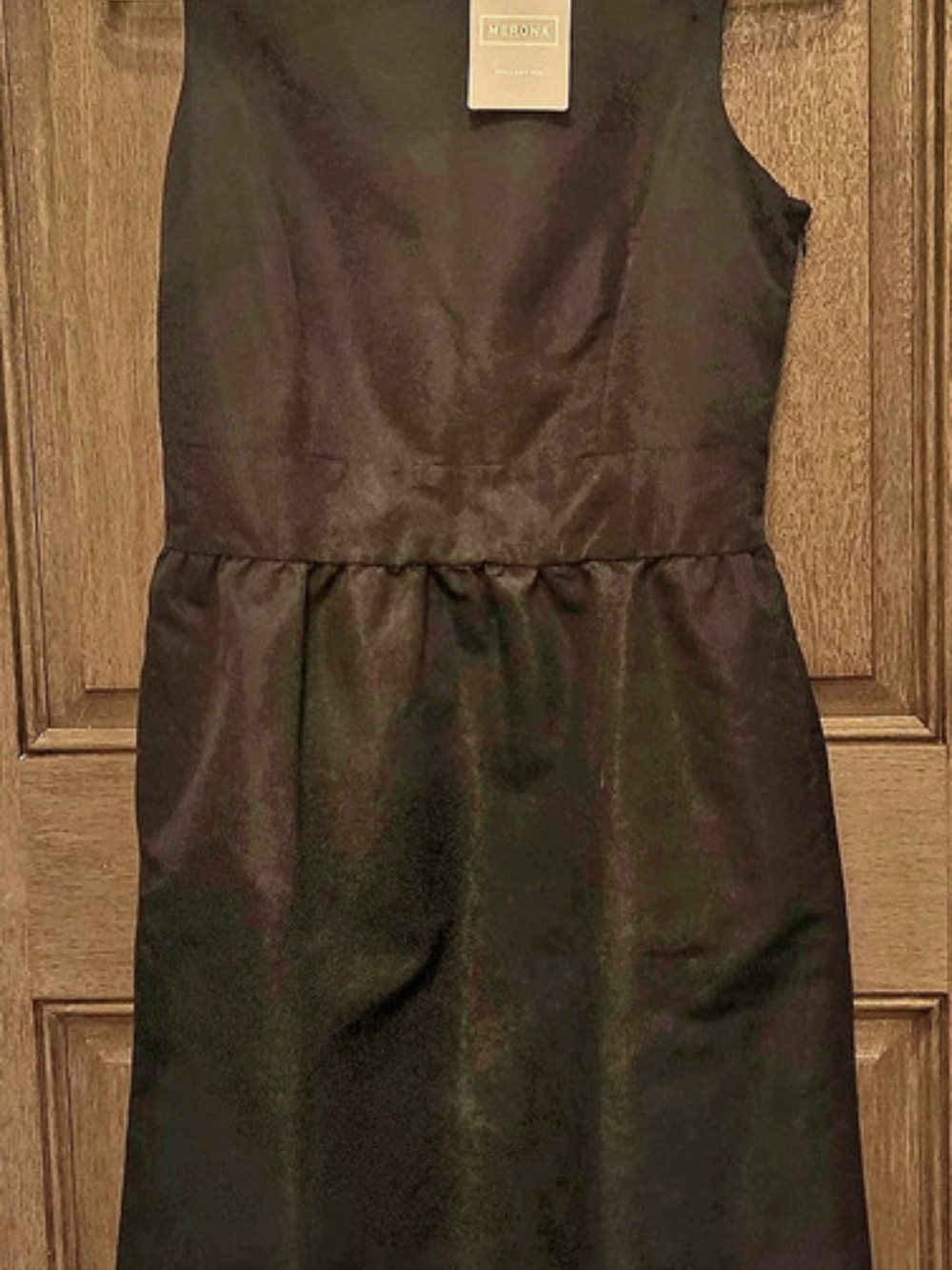 Merona Black Tafetta Mini Dress NWT